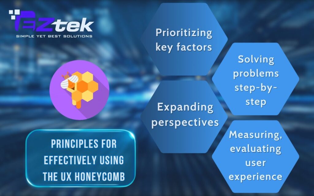 Principles for effectively using the UX Honeycomb
